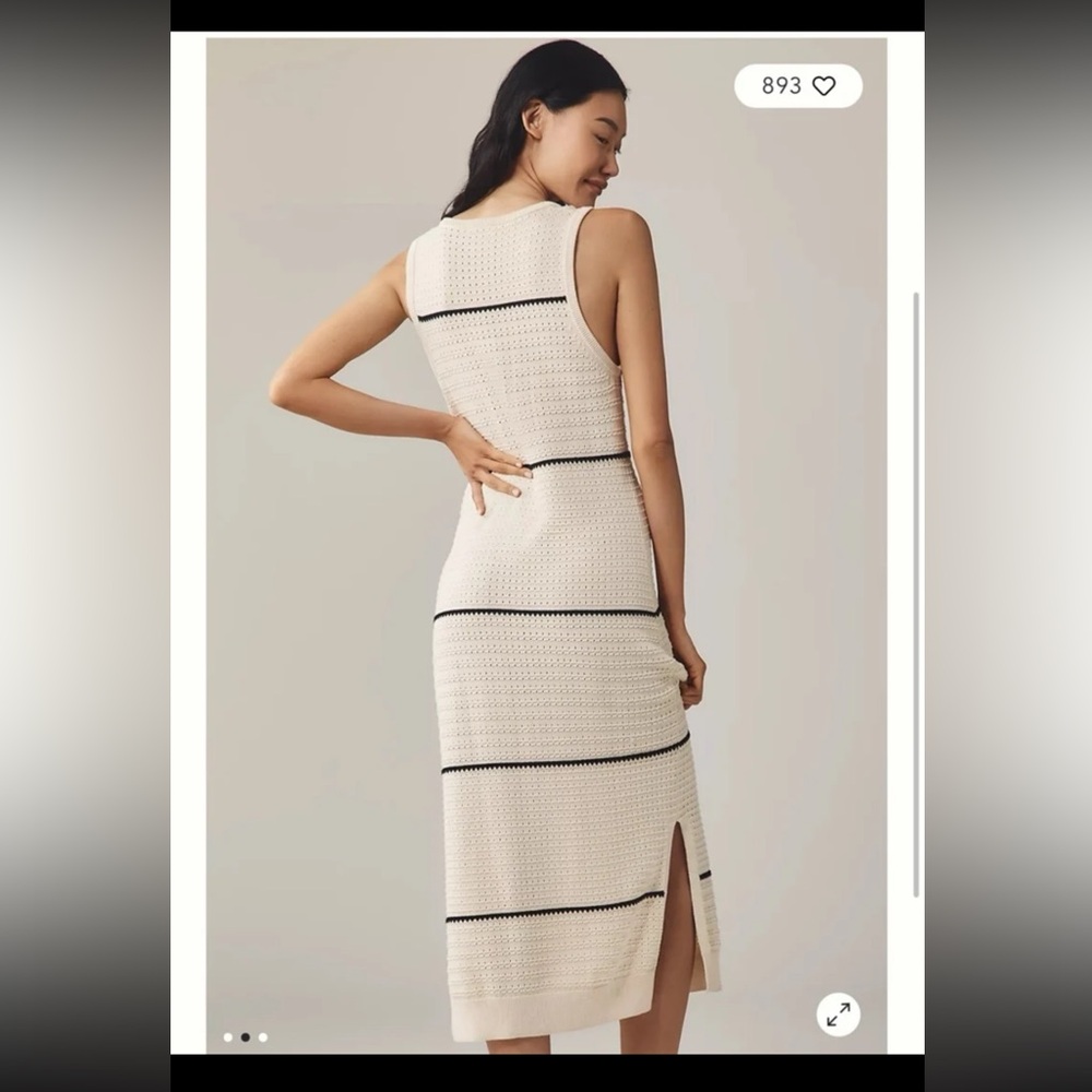 Varley Scott Scoop-Neck Sleeveless Midi Dress size Large - Picture 2 of 12